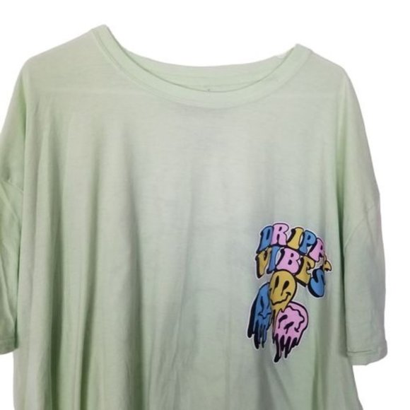 GSTR Mens 4X Green Graphic Drippy Vibes Print Shor - Picture 2 of 6